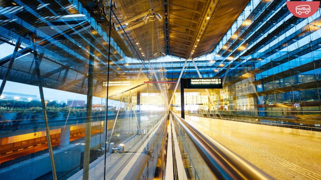 Entrance of Changi Airport Terminal in Singapore 